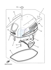 F25AMHL drawing FAIRING-UPPER