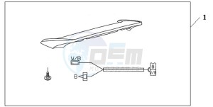 GL18009 Korea - (KO / AB) drawing REAR SPOILER BLOODSTONE RED METALLIC