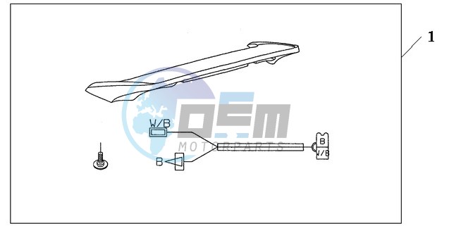 REAR SPOILER BLOODSTONE RED METALLIC