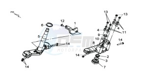 MAXSYM 600I ABS drawing YOKE / FRONT FORK / STEERING HEAD BEARING