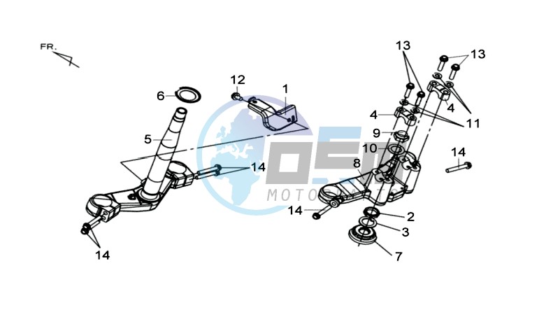 YOKE / FRONT FORK / STEERING HEAD BEARING