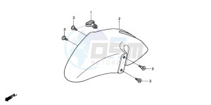 NES150 125 drawing FRONT FENDER