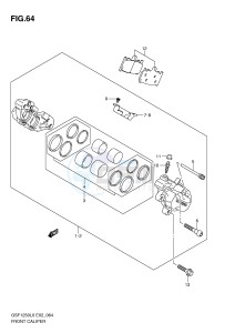 GSF1250 (E2) Bandit drawing FRONT CALIPER (GSF1250AL0)