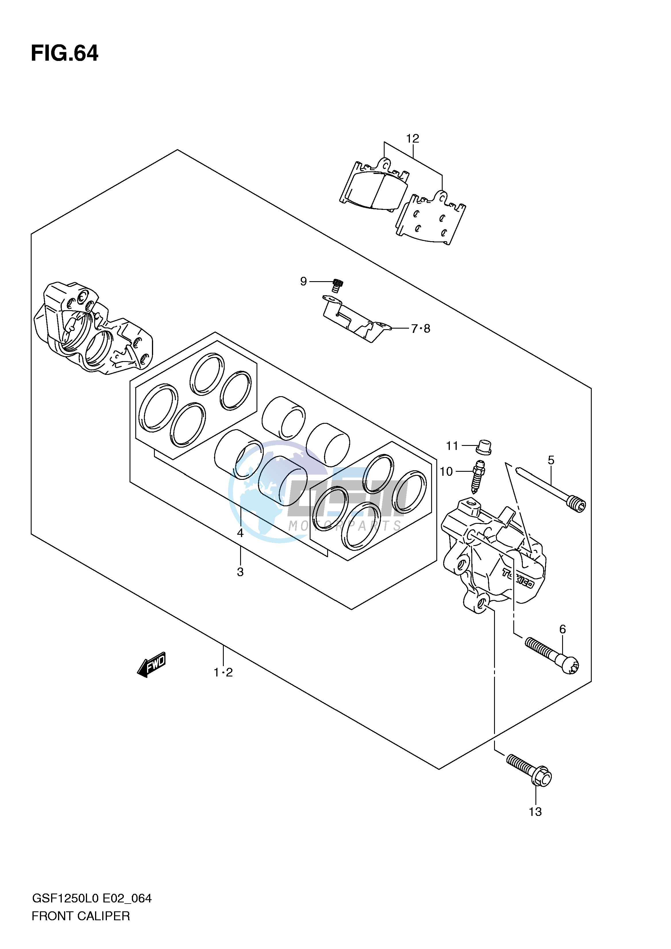 FRONT CALIPER (GSF1250AL0)