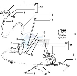 Typhoon 50 drawing Front brake cylinder-Brake caliper