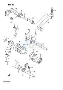 LT250R (E28) drawing GEAR SHIFTING (MODEL F G)