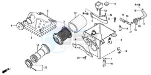 TRX90 FOURTRAX 90 drawing AIR CLEANER