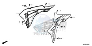 CRF450R Europe Direct - (ED) drawing RADIATOR SHROUD (CRF450RX)