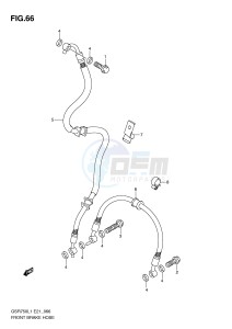 GSR750 (E21) drawing FRONT BRAKE HOSE