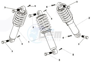 TRACKRUNNER 200 drawing SHOCK ABSORBER  FRONT AND REAR