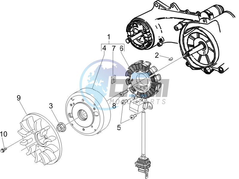 Flywheel magneto