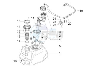 Nexus 125 ie e3 drawing Fuel Tank