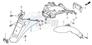 PES150R 125 drawing REAR FENDER