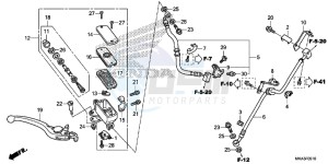 NC750XAG NC750X Europe Direct - (ED) drawing FRONT BRAKE MASTER CYLINDER (NC750XA/ XD)