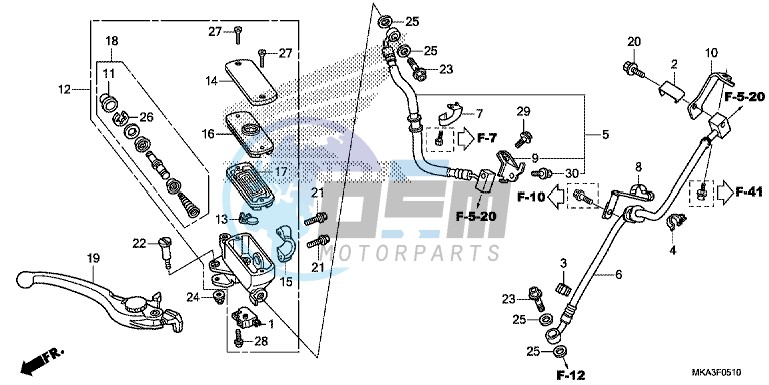 FRONT BRAKE MASTER CYLINDER (NC750XA/ XD)