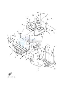 YXM700E YXM700PHF VIKING (1XPM) drawing STAND & FOOTREST