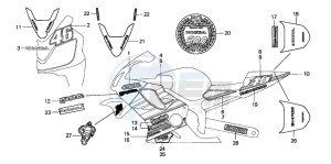 CBR600F4 drawing STRIPE (CBR600FR2)