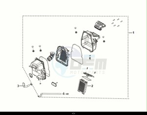 NH-X125 (ME12B2-EU) (E5) (M1) drawing AIRCLEANER ASSY