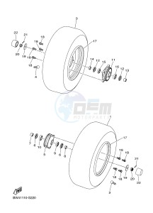 YFZ50 (BW43) drawing FRONT WHEEL