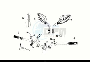 SYMPHONY ST 50 (XL05W1-EU) (E5) (M1) drawing CABLE - SWITCH - HANDLE LEVER