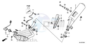 NC750SAE NC750SA ED drawing EXHAUST MUFFLER