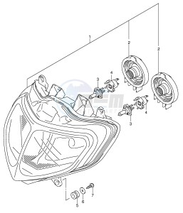 GSX-R750 (E2) drawing HEADLAMP (MODEL Y K1 E24)