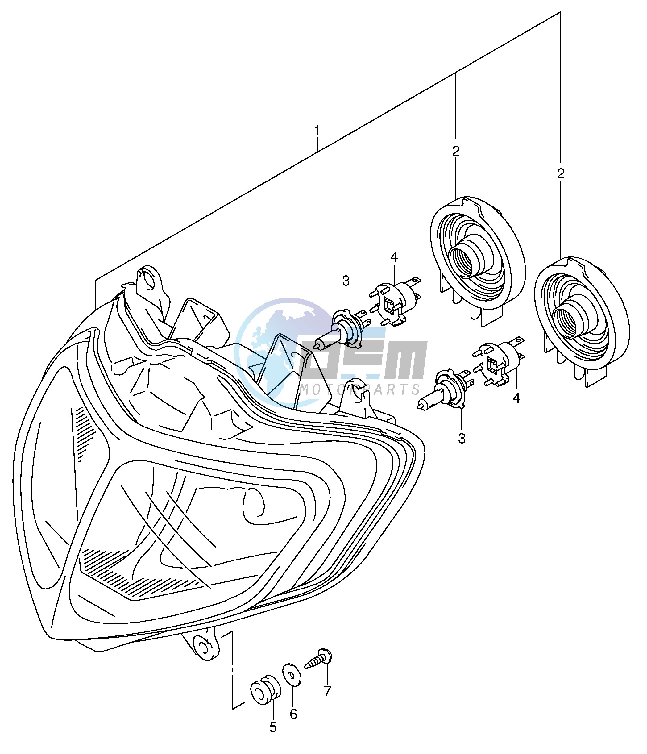 HEADLAMP (MODEL Y K1 E24)