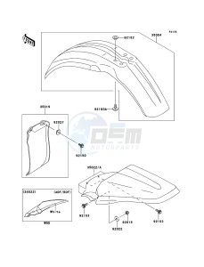 KX85/KX85-<<II>> KX85BCF EU drawing Fenders