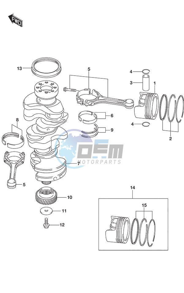 Crankshaft DF 250S