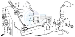 CBR125RW9 UK - (E / WH) drawing HANDLE LEVER/SWITCH/CABLE (CBR125RW7/RW9/RWA)