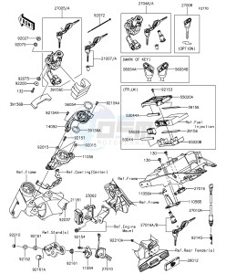 Z1000 ABS ZR1000GFF FR GB XX (EU ME A(FRICA) drawing Ignition Switch