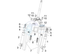 Liberty 50 4T MOC drawing Fork's components (Escorts)