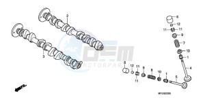 CB600F3A Australia - (U / ST) drawing CAMSHAFT/VALVE