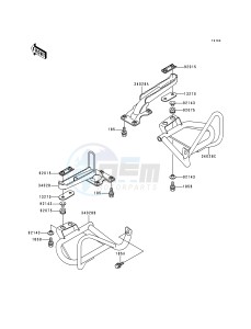 KLF 400 B [BAYOU 400 4X4] (B4-B6) [BAYOU 400 4X4] drawing FOOTRESTS