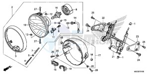 CB1100SAE CB1100 UK - (E) drawing HEADLIGHT