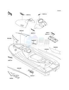 JT 1100 B [1100 STX] (B1-B2) [1100 STX] drawing DECALS-- JT1100-B2- -