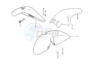 X9 180 Amalfi drawing Mudguard