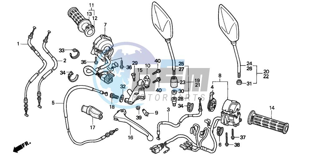 SWITCH/CABLE (CB750F2)