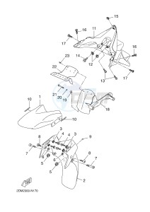 YP125RA (ABS) X-MAX 250 ABS (2DL2 2DL2 2DL2 2DL2) drawing FENDER