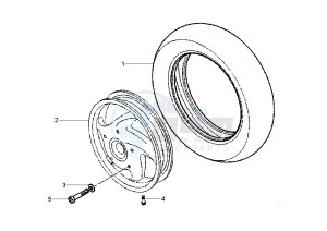 LX 2T 50 drawing Front wheel