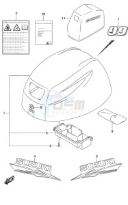 DF 9.9A drawing Engine Cover - w/Remote Control