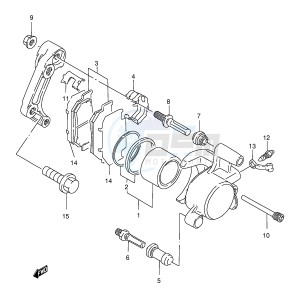 GZ250 (E1) drawing FRONT CALIPER