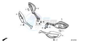 CBR1000RR9 UK - (E / MKH MME TRI) drawing BACK MIRROR