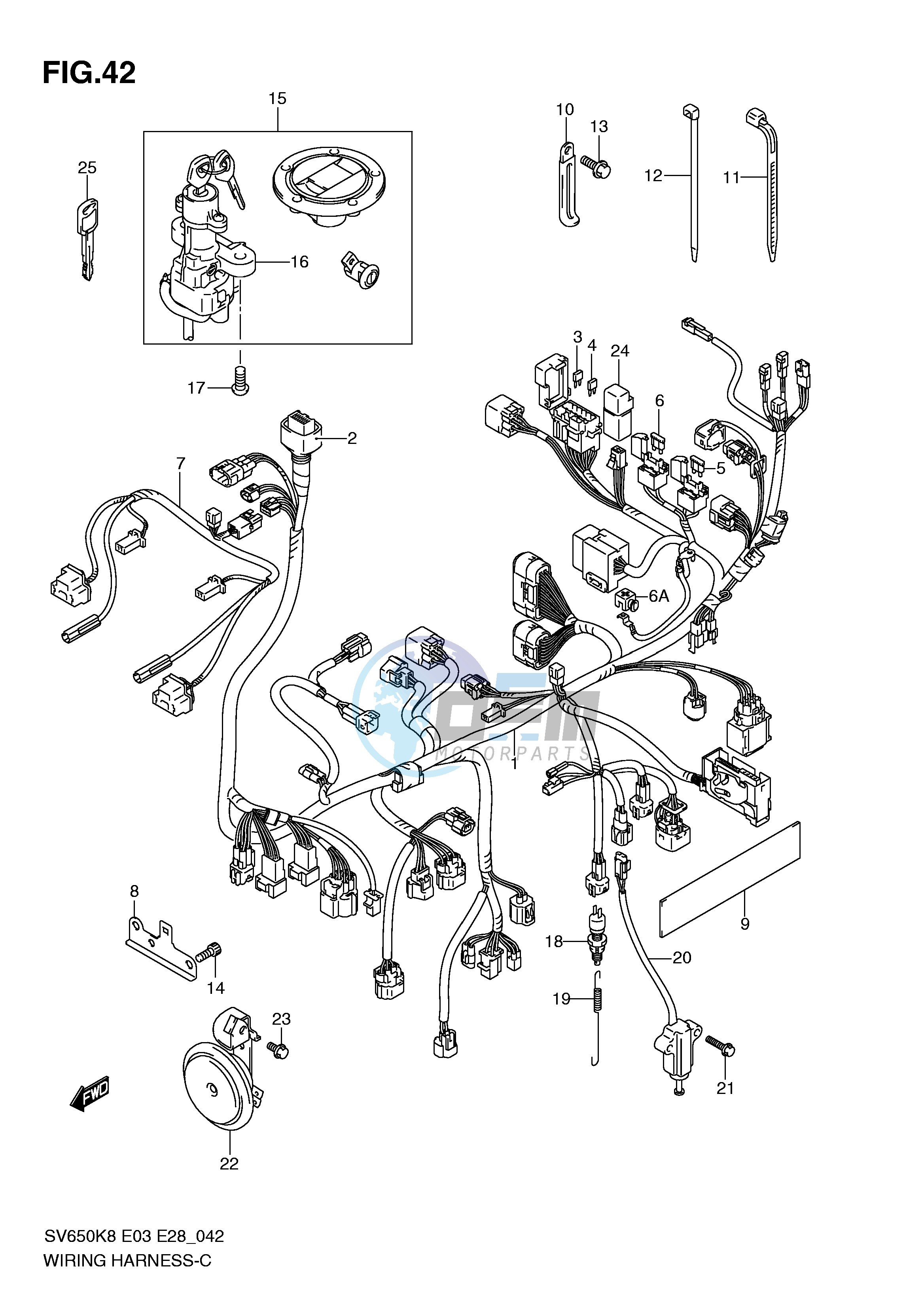 WIRING HARNESS (SV650SAK8 SAK9)