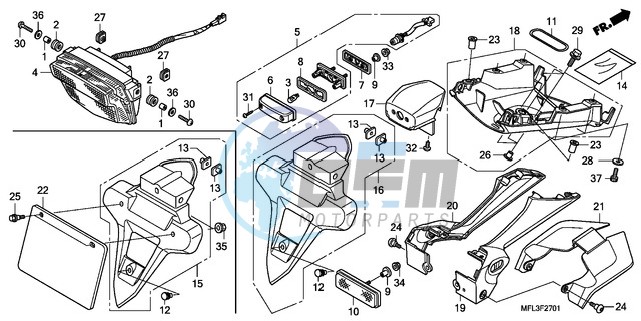 TAILLIGHT (CBR1000RRA/RAA )