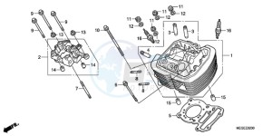 VT750C9 Europe Direct - (ED / MME) drawing FRONT CYLINDER HEAD