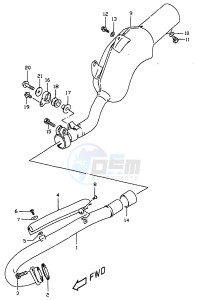 DR350 (V-W-X) drawing MUFFLER