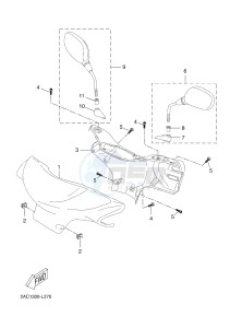 YN50 YN50FU OVETTO 4T (2ACP 2ACP) drawing COWLING 1