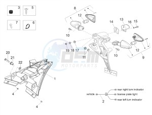 TUONO 125 4T E4 ABS (APAC) drawing Rear lights