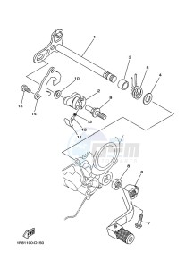 YZ250 (BCR9) drawing SHIFT SHAFT